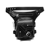 YOUNAFEN Marsupio in pelle stile steampunk, stile gotico, retrò, da moto, borsa a tracolla