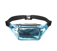 YOUNAFEN Marsupio olografico Traslucido Marsupio Marsupio Da Viaggio Spiaggia Donne Cintura Marsupio Hip Pouch Soldi Porta, come da immagine, 35 x 7 x 15cm