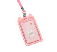YOUNAFEN Porta badge in silicone con orecchie di gatto con cordino per donne signora ragazza lavoro ufficio infermiera studente insegnante