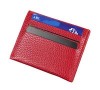 YOUNAFEN Porta carte di credito in pelle PU porta carte di credito porta carte di credito tasca portafoglio multi slot per contanti borsa per donne uomini, Porpora., 8.5*8.5*0.5cm