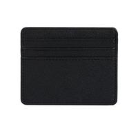 YOUNAFEN Porta carte di credito portafoglio RFID blocco carte di credito aziendali titolari di denaro per custodia in pelle PU borsa per donne uomini, nero, 10x8cm