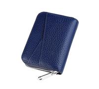 YOUNAFEN Portafoglio corto per carte di credito, carte di credito, contanti, ragazza, donna, portamonete, blocco multi slot con cerniera, tasca, Blu navy, as pics show
