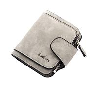 YOUNAFEN Portafoglio da donna opaco moda corto in pelle PU cerniera Hasp borsa smerigliata portamonete portamonete portamonete porta carte per ragazze, Grigio, as pics show