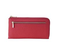 YOUNAFEN Portafoglio lungo da donna portafoglio in pelle palmare portafoglio contanti borsa porta carte tasca con cerniera scomparti multipli, Rosso, as pics show