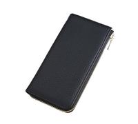 YOUNAFEN Portafoglio lungo da donna portafoglio in pelle palmare portafoglio contanti borsa porta carte tasca con cerniera scomparti multipli, nero, as pics show