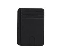YOUNAFEN Portafoglio sottile porta carte di credito con blocco RFID porta carte di credito per soldi per custodia borsa in pelle PU per donne uomini, nero, 8x11cm