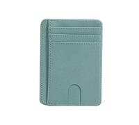 YOUNAFEN Portafoglio sottile porta carte di credito con blocco RFID porta carte di credito per soldi per custodia borsa in pelle PU per donne uomini, Verde, 8x11cm
