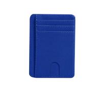 YOUNAFEN Portafoglio sottile porta carte di credito con blocco RFID porta carte di credito per soldi per custodia borsa in pelle PU per donne uomini, Blu, 8x11cm