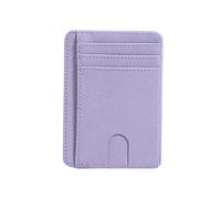 YOUNAFEN Portafoglio sottile porta carte di credito con blocco RFID porta carte di credito per soldi per custodia borsa in pelle PU per donne uomini, Viola, 8x11cm