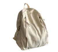 YOUNAFEN Zaino in tela vintage con doppie cinghie comoda borsa da viaggio alla moda borsa a tracolla casual regalo di compleanno, bianco, as pics show