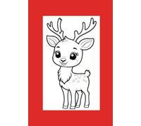 Young Child Christmas Reindeer Coloring Book