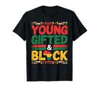 Young Gifted & Black Africa Mappa Orgoglio Panafricano Maglietta