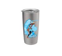 Young Justice Splatter Art Aqualad Logo Bicchiere termico in acciaio inox doppia parete