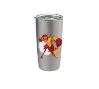 Young Justice Splatter Art Kid Flash Logo Bicchiere termico in acciaio inox doppia parete