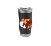 Young Justice Splatter Art Kid Flash Logo Bicchiere termico in acciaio inox doppia parete