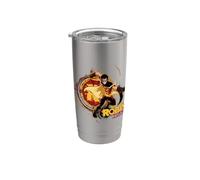 Young Justice Splatter Art Robin With Logo Bicchiere termico in acciaio inox doppia parete