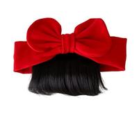 Young Kids Wigs, Toddler Bow Bangs Wig Hairbands, Soft Synthetic Cute Hairpiece with Attached Headband, Fashionable Costume Accessory for Photography, Travel, Home, Dress Up