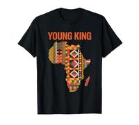 Young King Mappa Africa Motivo Kente Afrocentrico Black Maglietta