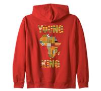 Young King Mappa Africa Pattern Kente Orgoglio Afro Heritage Felpa con Cappuccio