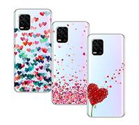 Young & Min Cover per Xiaomi Mi 10 Lite 5G, 3 Pack Morbido Trasparente Silicone Custodie Protettivo TPU Gel Case, Amore