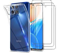 Young & Ming Cover per Honor X8 4G + Pellicola Vetro Temperato, Custodia Sottile Silicone TPU Bumper Case Antiurto Antigraffi Case Cover per Honor X8 4G