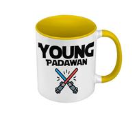 Young Padawan Star Galaxy Knight - Tazza di colore giallo di alta qualità, con manico e interno di colore