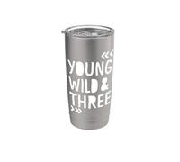 YOUNG WILD AND THREE Bicchiere termico in acciaio inox doppia parete