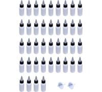 Young Wolf 40 flaconi contagocce vuoti in HDPE a punta sottile per laboratorio scientifico + 2 mini imbuto (30 ml)