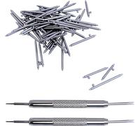 Young Wolf 70 perni a molla a sgancio rapido per cinturino in acciaio inossidabile 316 con strumento di rimozione 12, 14, 16, 18, 20, 22, 24 mm, lunghezza 1,5 mm, Argento, Taglia unica