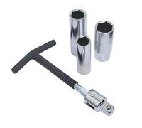 Young Wolf Chiave a bussola robusta con impugnatura a T da 1/2", attacco da 1/2", con adattatori da 16 mm, 18 mm, 21 mm, per veicoli, auto, moto
