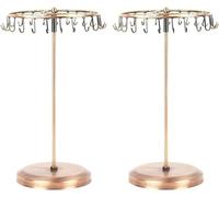 Young Wolf Coppia di 23 ganci in ottone per albero portagioie con rotazione, organizer per gioielli (bronzo)