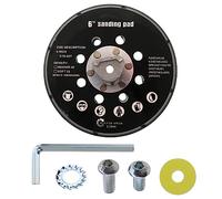 Young Wolf - Coppia di dischi abrasivi da 150 mm, 17 fori, per levigatrice con gancio e anello, compatibili con Makita BO6030 e BO6040, Festool RO1, ES150, ET2, in plastica con grana 120