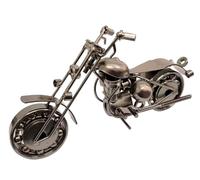 Young Wolf Giovane Lupo in Metallo Moto Retro Tono Vintage Fatto a Mano Modello in Metallo Chainwheel Ornament Art Sculture Regalo da Collezione (Bronzo)