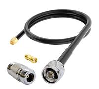 Young Wolf N to SMA Jumper Cable - RG58 Low Loss Coaxial Male With 2 PCS N SMA Adapter Kit for 3G 4G 5G LTE Antenna Ham Radio GPS WiFi (1M)