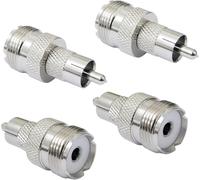 Young Wolf UHF SO239 Femmina a RCA Maschio Coax Connettore Cavo Adattatore Coassiale Compatibile con Heathkit Ham Radio (4Pcs)