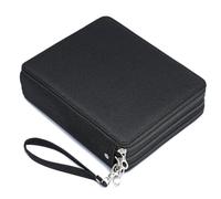 YOUNGCOL Astuccio colorato con 120 scomparti, grande capacità, organizer per matite colorate, colore nero