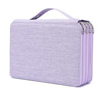 YOUNGCOL Astuccio colorato con 200 scomparti, grande capacità, organizer per matite colorate (viola, 200 scomparti)