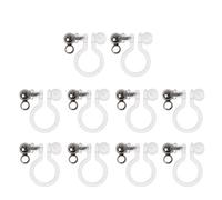 YoungerY 10Pcs Invisibile Convertitore per Orecchini a Clip Orecchino Non Forato in Resina anallergica Argento
