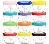 Youngever 18 Pacchi 180ML Babybols, Contenitore per Pappe, Contenitore Porta Pappe, Contenitori per Alimenti per Bambini, 9 Colori Assortiti (Rainbow)