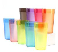 Youngever 18 Pacchi 600ML Bicchieri di Plastica, Bicchieri per Bere Resistenti Alla Rottura, Bicchieri per Bevande Infrangibili di Qualità da Ristorante
