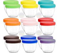 Youngever 18 Pacchi 60ML Babybols, Contenitore per Pappe, Contenitore Porta Pappe, Contenitori per Alimenti per Bambini, 9 Colori Assortiti (Rainbow)