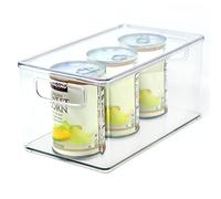 Youngever 2 Pacchi 25CM x 15CM x 12.5CM Cestini Frigo con Coperchi, Cestini Organizzatori per Dispensa Trasparente, Organizzatori per Cucina, Contenitori Salvaspazio Frigorifero