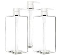 Youngever 3 Pacchi 1L Bottiglie di Plastica della Pompa, Dispenser per Shampoo, Pompa per Bottiglie di Plastica