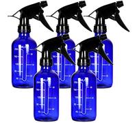 Youngever 5 Pacchi 250ML Bottiglie Spray di Vetro Vuote, Bottiglie Spruzzo con Misure (Blu)
