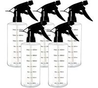 Youngever 5 Pacchi Bottiglie Spray Vuote 500ML, Flaconi Spray Vuoti 500ML, Spruzzatore Plastica, Bottiglia a Spruzzoper (Black Sprayer, Long)