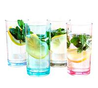 Youngever 8 Confezioni 500ML Tumbler Acqua in Plastica, Bicchiere Acqua, Bicchieri di Plastica Riutilizzabili, Bicchieri infrangibili, Bicchieri di Plastica (4 colori)