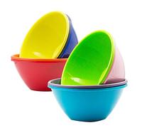 Youngever 9 Pacchetti 1L Plastica Ciotole, Grandi Ciotole per Cereali, Ciotole Grandi per La Zuppa, Sicuro in Microonde, Sicuro in Lavastoviglie (Rainbow)