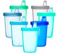 Youngever Confezione da 7 bicchieri riutilizzabili per bambini, colori assortiti (costiera)