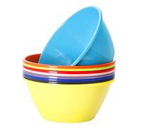 Youngever Confezione da 9 ciotole in plastica, 2400 ml, per popcorn, insalatiere, ciotole per patatine e immersioni, set di 9 pezzi (arcobaleno)