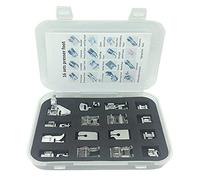 Youngine 16pcs Kit Piedino per Macchina da Cucire Professionale Piedino Multifunzione Piedino di Ricambio Accessori per Attacco Basso, Brother, Cantante, Janome, Viking, Toyota, Simplicity, Kenmore